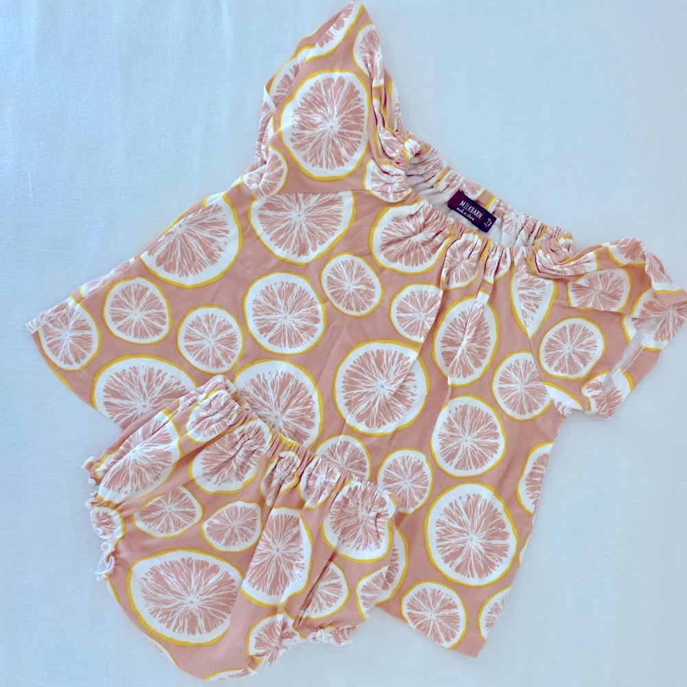 Milkbarn Organic Cotton Set Grapefruit Baby Girl 3-6 months
